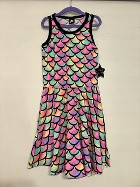 Pixie Lane Girls' Size 8 NWT Rainbow Mermaid Scale Tank Dress